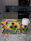 1972 Mod Floral Lunch Box   Rare Thermos   Vintage   Lunchbox   Unused Excellent