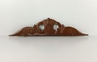 Stunning Antique Hand Carved Wood Wooden Pediment Over Door Architectural Reclai