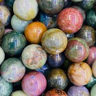 10pc Natural Marine Stone Quartz Sphere Quartz Crystal Ball Reiki Healing 15mm