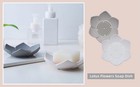 2 Pa Shower Steer Tray flexible Non-slip Silicone Soap Dish lotus