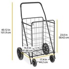 Extra Large Utility Foldable Shopping Cart W  Wheels 100 Lb Capacity Heavy Duty