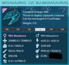 Top Stats 2015 Melee Mosasaurus Solid 79 Ark Survival Ascended Asa Pve Mosa