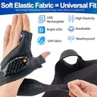 Usb Rechargeable Led Finger Light Gloves Waterproof Hands-free For Mechanics