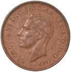 1943 George Vi Australia Bronze Penny Rotation Error Xf 