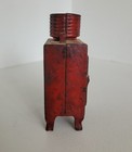 Antique Hubley Cast Iron Coin Bank Ge Refrigerator Ice Box Red Rare Advertising