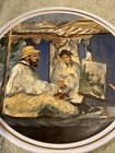 Vintage Limoges France Ceramic Monet Manet Decorative Plate Charger 10 1 4   