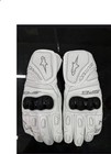 Alpinestars Sp-8 White Leather Motorcycle Racing Gloves     Premium Protective Bik
