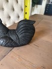 Vtg Cast Iron Rooster Door Stop Detailed   Finely Forged 1950s Farmhouse