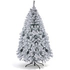7ft Snow Flocked Artificial Full Christmas Tree White Tree With 1000 Branch Tips