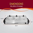 Elite Gourmet Triple 3 X 2 5 Qt  Trays  Buffet Server  Food Warmer Temperature