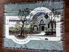 Vintage 1991 D  Morgan Country Home Tapestry Throw Blanket 66 x52  Fringed