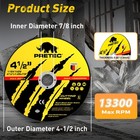 55 Pack 4-1 2 Inch Cut-off Wheels Metal Stainless Steel Discs For Angle Grinder