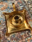 Vintage Pair Copper Finger Loop Taper Candle Holders Chambersticks Mid Century