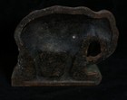 Vintage Cast Iron Painted Elephant Doorstop Bookend Decor  a6 