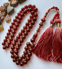 Natural Baltic Amber 54gr  Islamic Prayer Rosary 11 Mm Cherry Color 66 Beads