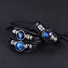Zodiac Bracelet For Men Women 12 Constellation Multilayer Leather Jewelry Gift