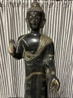 Vtg 32    Exotic India Tibetan Buddhist Deity Buddha Cast Bronze Statue    read