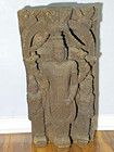 Vintage Hindu God Vishnu Temple Carved Wood Panel 29  X 16  X 5  20 Lbs 