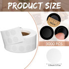 3000 Pcs Clear Stickers 0  5 Inch Clear Circle Transparent Stickers For Sealing