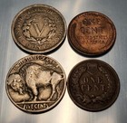 Us 4 Piece Coin Set Lincoln Wheat Cent   Indian Head Cent   Buffalo   V Nickel