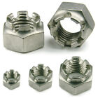 Stainless Steel Castle Nut 304 Stainless Steel Castellated Nuts - Select Size
