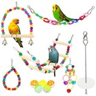 11 Pcs Bird Cage Toy Set For Parakeets  Cockatiels  Budgies   Small Birds Fun