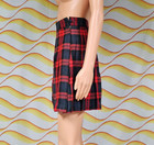Vintage Bonjour Made In Usa Red Plaid Pleated Mini Skirt 90s Grunge  24  Waist