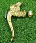 Brass Dragon Head Cane Handle     Fantasy Walking Stick Topper  11cm  For Can Gift