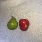 Annoying Orange Pear apple Figure Pencil Topper   2011 1 5  Lot Of 2 Pc