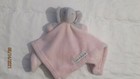Blankets And Beyond Gray Pink Elephant Security Blanket Lovey Baby Fleece Plush