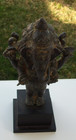 Antique Bronze Cast Sculpture Of  Hindu Deity Ganesha Mounted On Modern Plinth