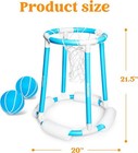 Sloosh Pool Basketball Hoop Set  Floating Basketball Pool Game  Swimming Floats