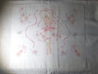 Vintage Ballerina Fabric Block   Pretty Shabby Chic Roses   Pillow  Tote  Quilt 