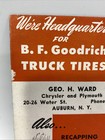 Vintage B F Goodrich Truck Tires Advertising Ink Blotter  Geo H Ward Auburn  Ny