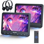 2 X 10 5  Car Headrest Lcd Monitor Dvd Player Dual Screen Tv Hdmi Usb sd Battery