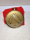 Vintage Hoffritz France Brass Thermo-hygrometer Round Wall Hanging Instrument