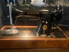 Vintage 1948 Singer 15-91 Sewing Machine W bentwood Case And Accs  Working