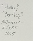    holly And Berries    Aceo Watercolor By Dbossert Features Winter Christmas Holly