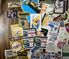 Vintage Junk Drawer Sports Collection - Football Basketball Baseball Patches Etc