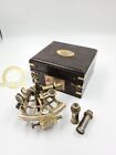 Nautical Solid Brass J Scott London Sextant Navigation Hardwood Box Antique