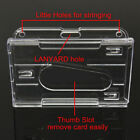 5pcs  Set Horizontal Hard Plastic Clear Badge Id Credit Card Cover Case Holder