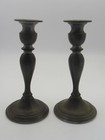 Vintage Pair Of Web Pewter Weighted 8 25    Candlesticks Holders