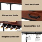 Moccha Bar Serving Cart 3-tier Industrial Kitchen Island Cart W wine Bottle Rack