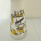 Vintage Jergens Glass Hand Lotion Glass Bottle 1960s Yellow Black Graphics