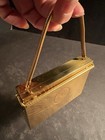 Vintage 1950s Volupte Sophistiscase Brass Carryall Vanity Compact Purse Nos