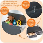 Toy Box And Storage Bench - Chest And Seat Combo With 2 Reversible Baskets  S   