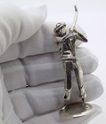 Vintage Italian Handmade Genuine Silver Golf Player Rare Figurine Sculpture