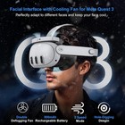 Facial Interface Cooling Fan Leather Face Pad For Meta Quest 3 Relieve Fogging 