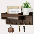 Wall-mounted Key Holder   Mail Organizer With Hooks - Entryway Storage   Decor