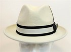 Men s Fedora Dress Hat Ivory black 2-tone 100  Wool Za-405 S  M  L  Xl